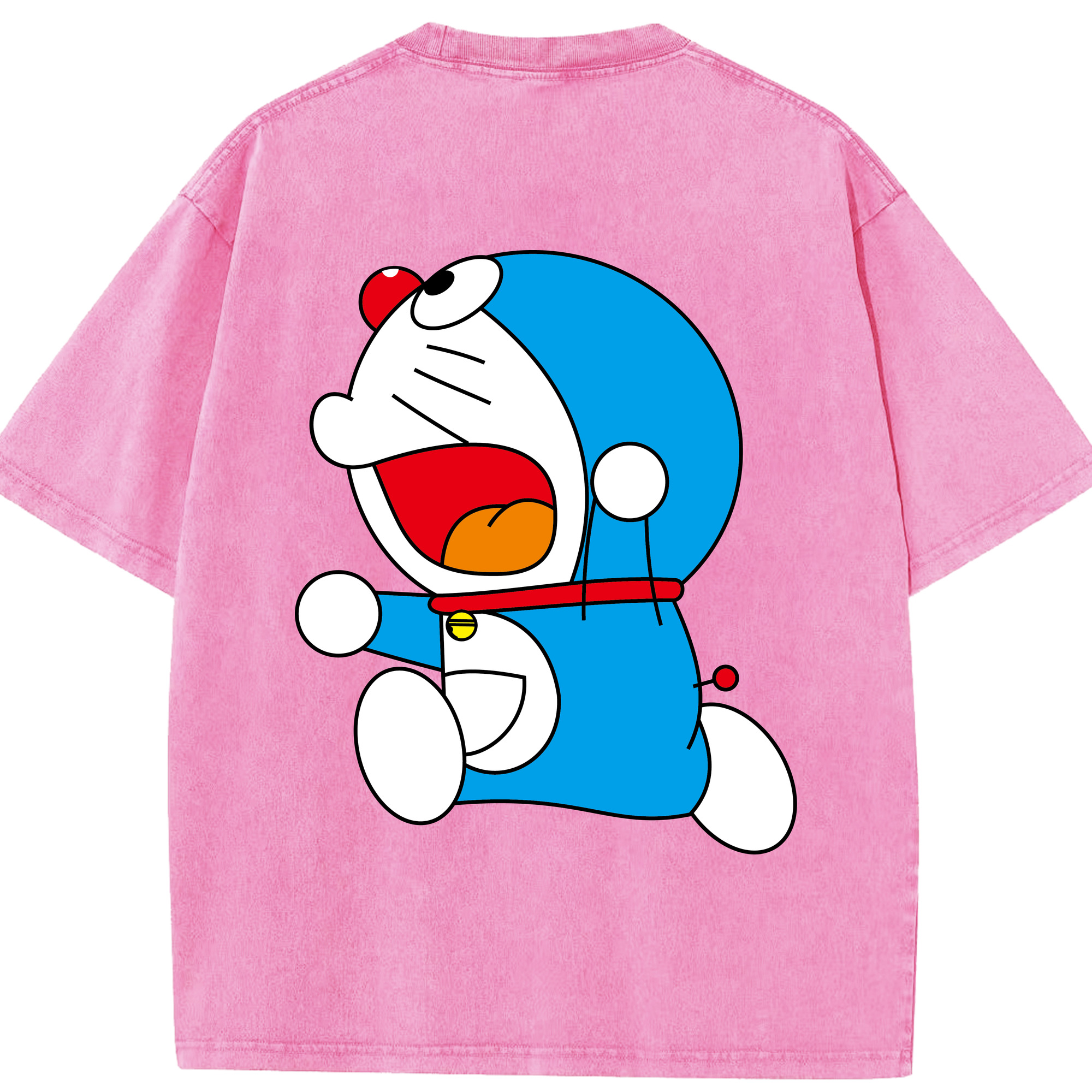 （画像用） ドラえもん Doraemon 綿100% ヴィンテージ風 半袖Tシャツ（背面プリント）